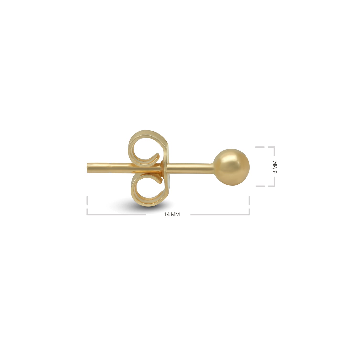 Jamal Al Muhra Premium 18K Yellow Gold Stud Earrings