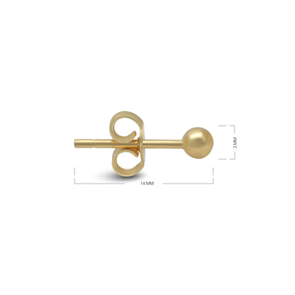 Jamal Al Muhra Premium 18K Yellow Gold Stud Earrings