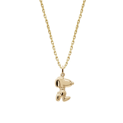 Snoopy Pendant Necklace | 18k Yellow Gold