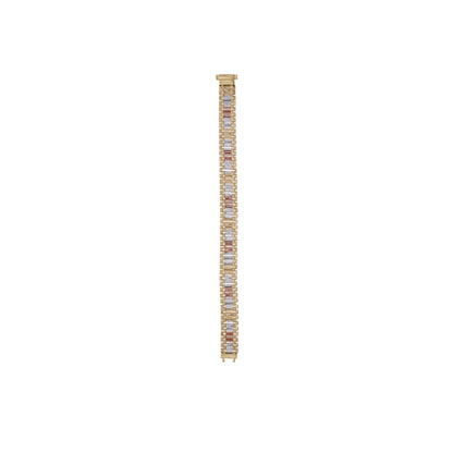 18k Yellow Gold Tri-Color Block Link Bracelet | Jamal Al Muhra