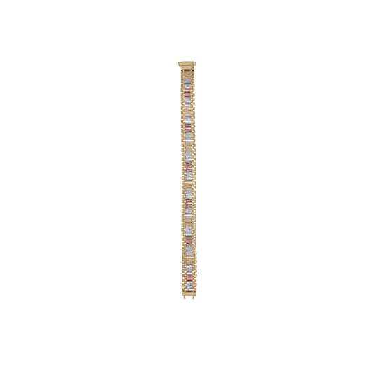 18k Yellow Gold Tri-Color Block Link Bracelet | Jamal Al Muhra