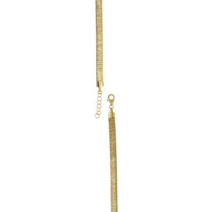 18k Yellow Gold Adjustable Flat Snake Chain Bracelet | Jamal Al Muhra