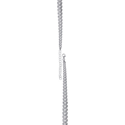 18k White Gold Chevron Chain Bracelet with Adjustable Clasp | Jamal Al Muhra