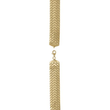 18k Yellow Gold Wide Chevron Bracelet | Jamal Al Muhra