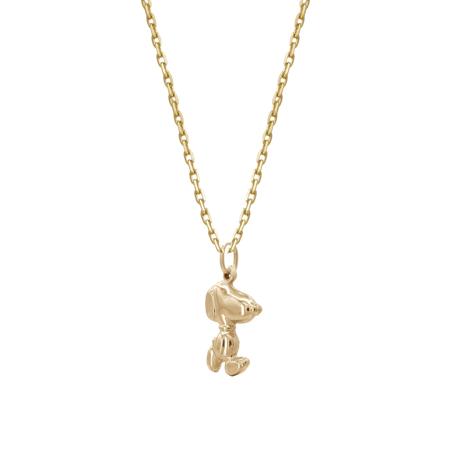 Snoopy Pendant Necklace | 18k Yellow Gold