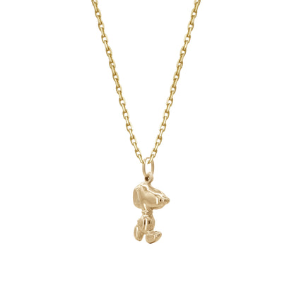 Snoopy Pendant Necklace | 18k Yellow Gold