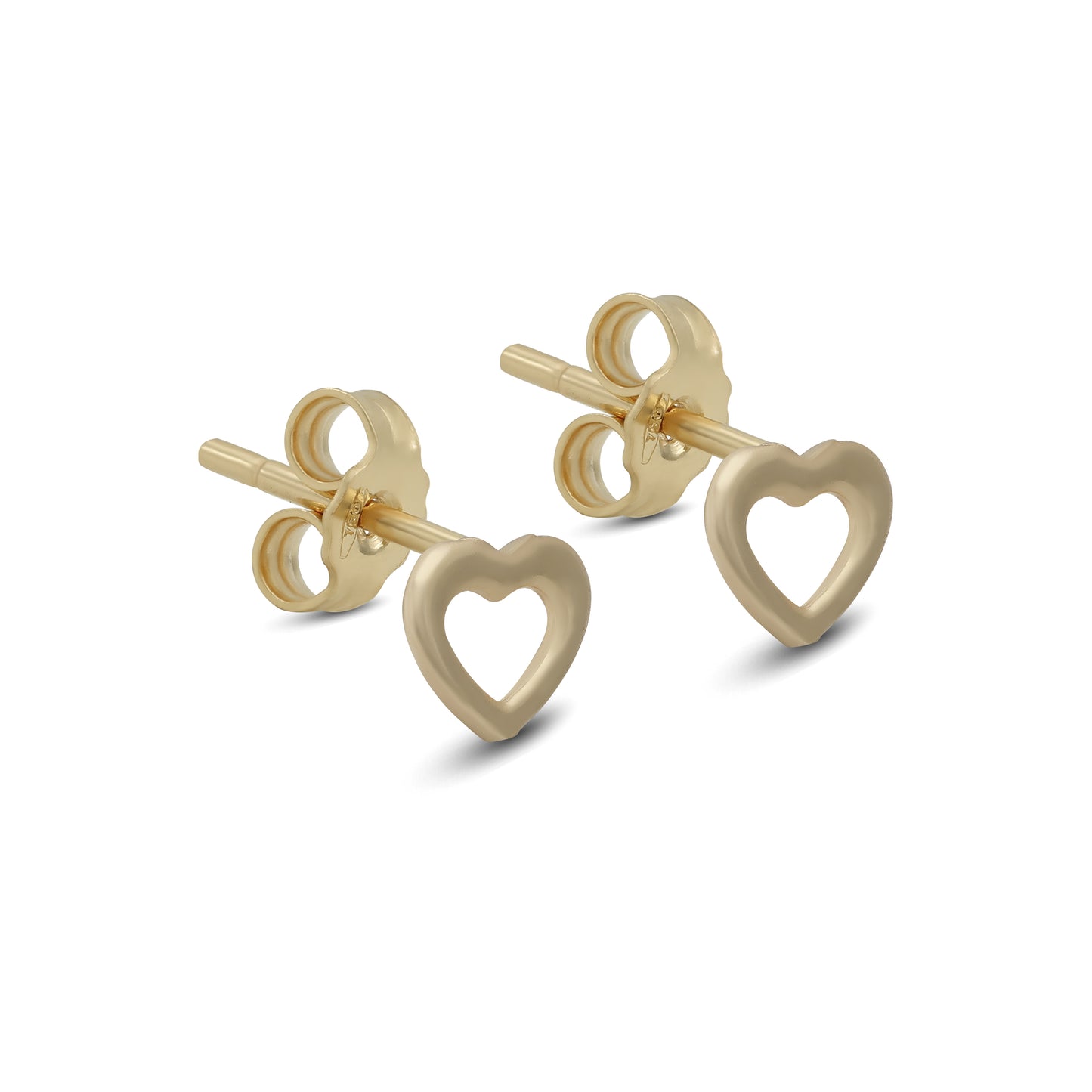 Open Heart Stud Earrings - 18k Yellow Gold from Jamal Al Muhra