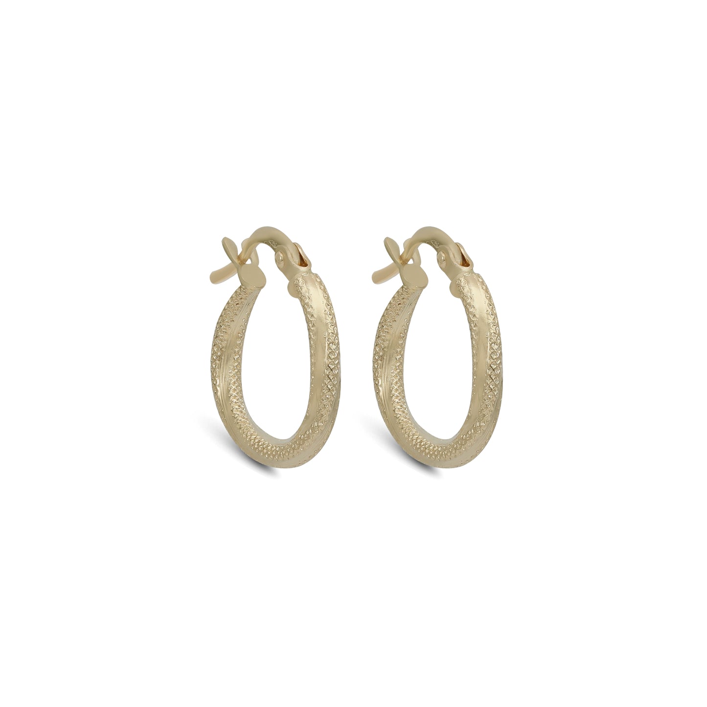 Twisted Diamond Cut Tube Earrings - 18k Yellow Gold from Jamal Al Muhra