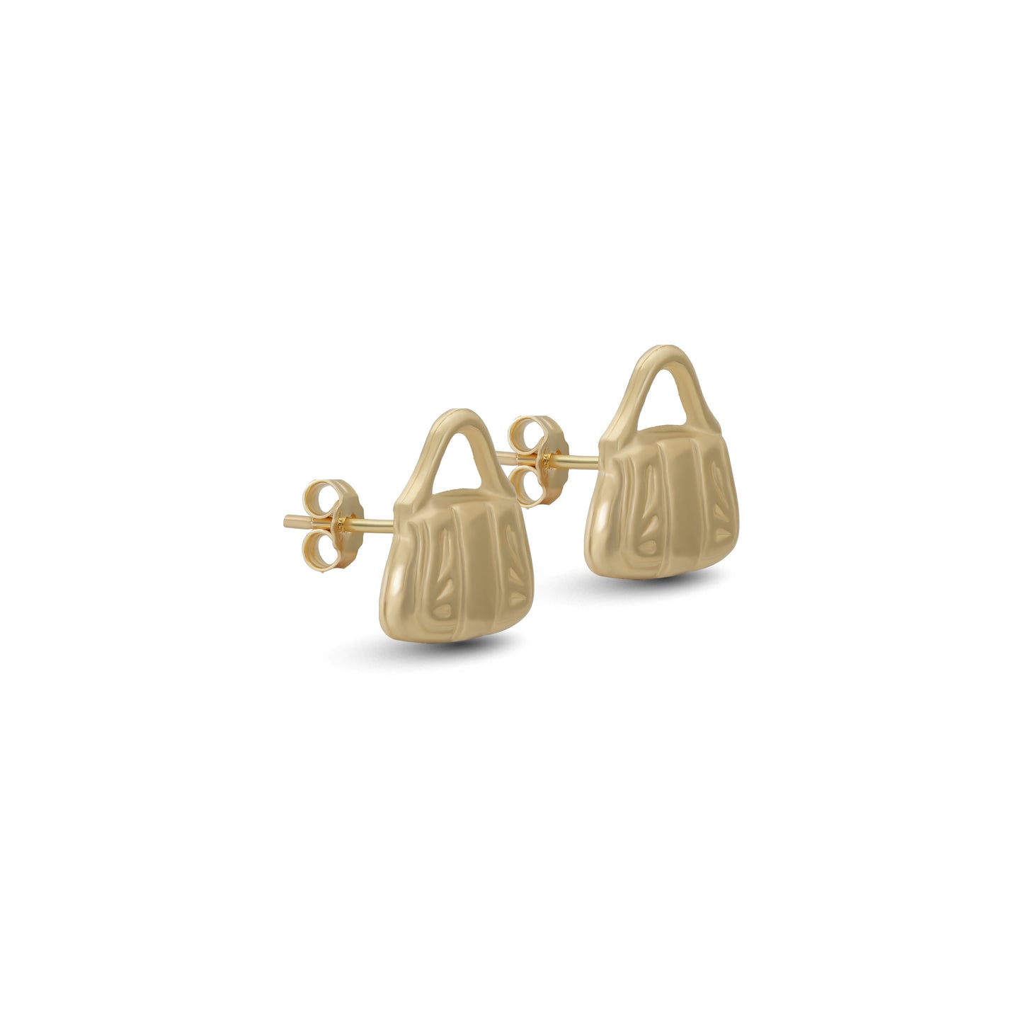 Purse Stud Earrings - 18k Yellow Gold from Jamal Al Muhra