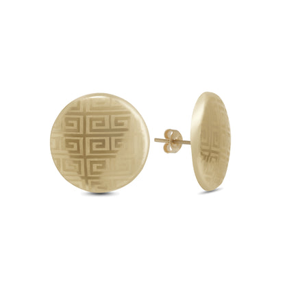 Geo - Remix Stud Earrings - 18k Yellow Gold from Jamal Al Muhra