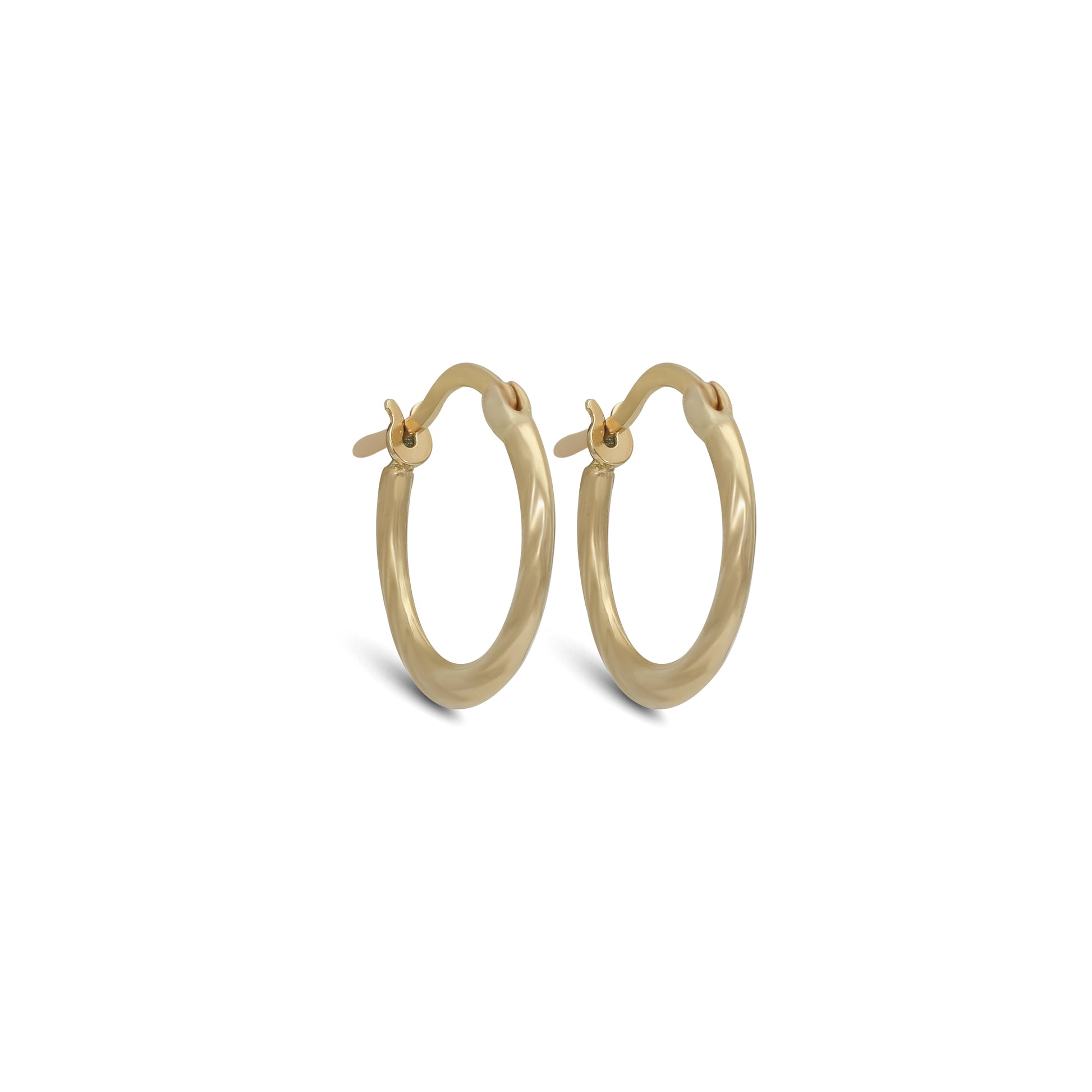 Plain Twisted Tube Earrings - 18k Yellow Gold from Jamal Al Muhra