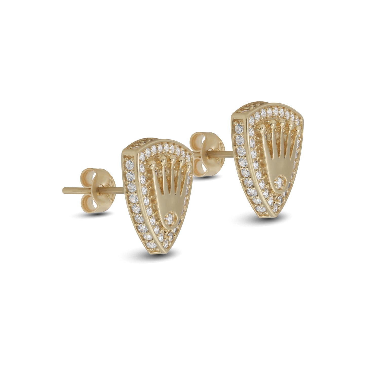 Crown Stud Earrings  - 18k Yellow Gold from Jamal Al Muhra