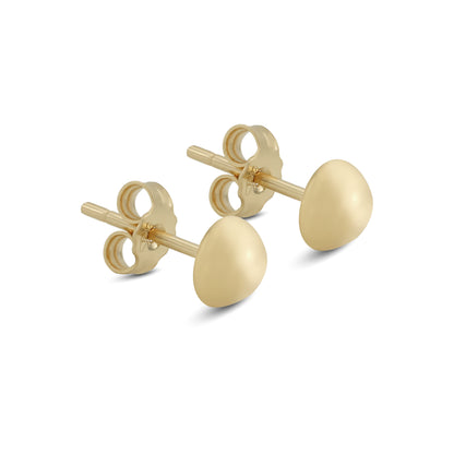 Jamal Al Muhra 18k Yellow Gold Round Button Stud Earrings