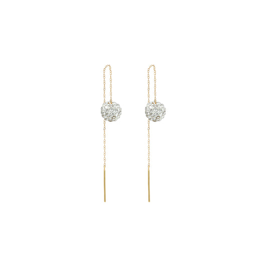 Disco Ball Tiktok Earrings - 18k Yellow & White Gold from Jamal Al Muhra