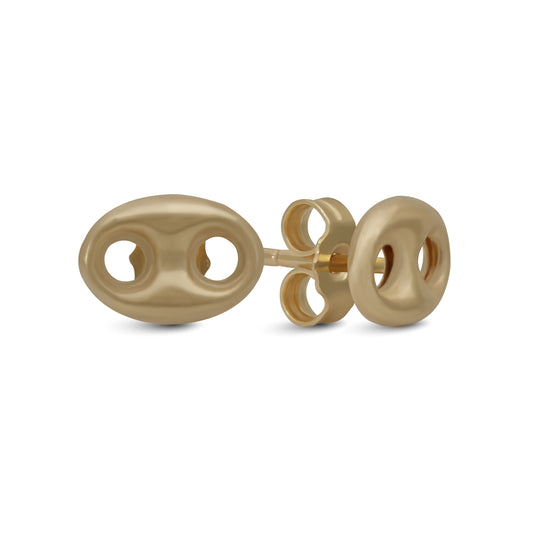 Mariner Link Stud Earrings - 18k Yellow Gold from Jamal Al Muhra