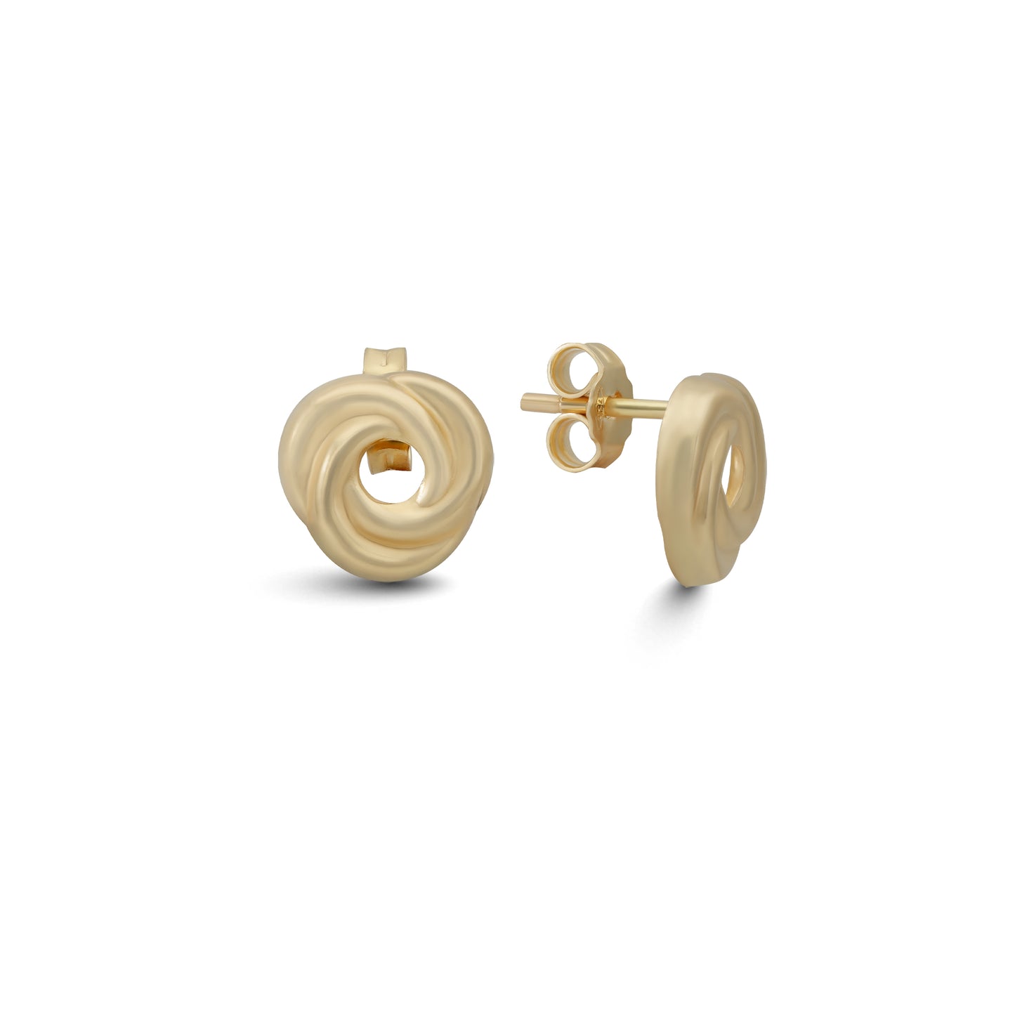 Spiral Stud Earrings - 18k Yellow Gold from Jamal Al Muhra