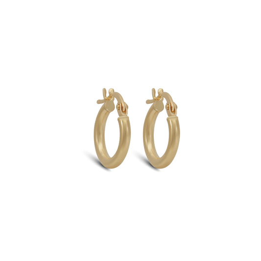 Plain Tube Earrings -  - 18k Yellow Gold from Jamal Al Muhra