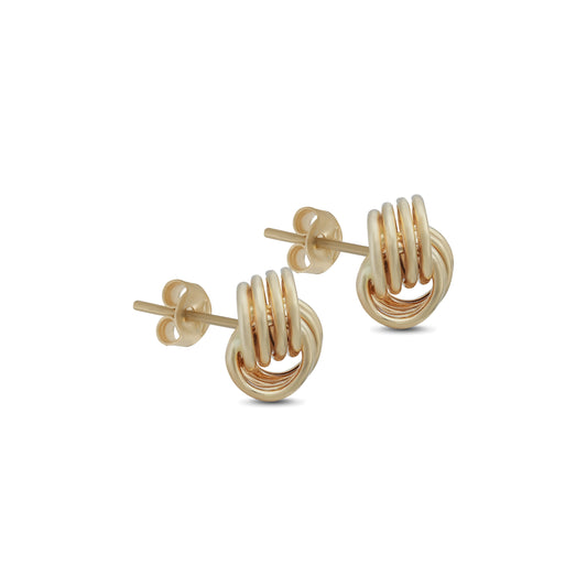 Knot Stud Earrings - 18k Yellow Gold from Jamal Al Muhra