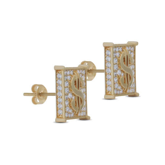 Dollar Stud Earrings - 18k Yellow Gold from Jamal Al Muhra