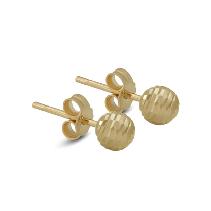 Jamal Al Muhra 18k Yellow Gold Designed Cut Stud Earrings