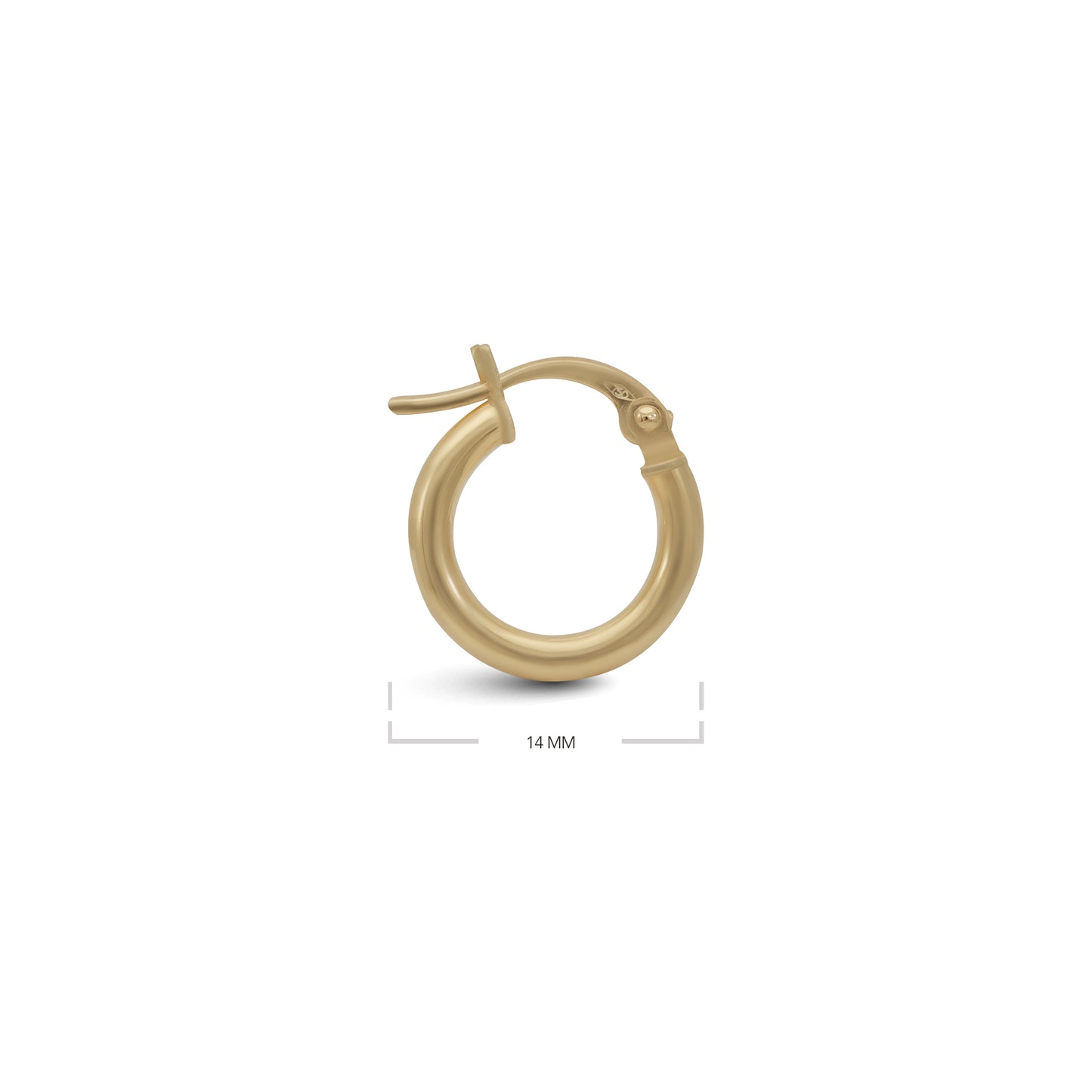 Plain Tube Earrings -  - 18k Yellow Gold from Jamal Al Muhra