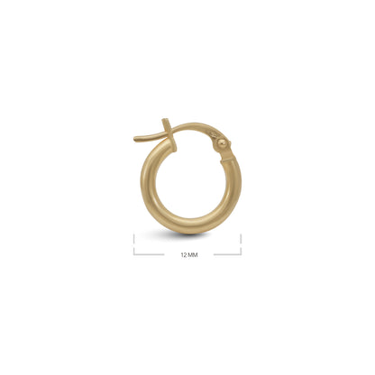 Plain Tube Earrings -  - 18k Yellow Gold from Jamal Al Muhra