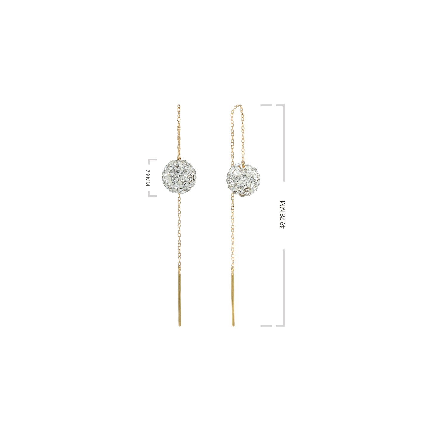 Disco Ball Tiktok Earrings - 18k Yellow & White Gold from Jamal Al Muhra