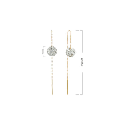 Disco Ball Tiktok Earrings - 18k Yellow & White Gold from Jamal Al Muhra